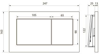Клавиша смыва Point Ника PN44081BM чёрный матовый